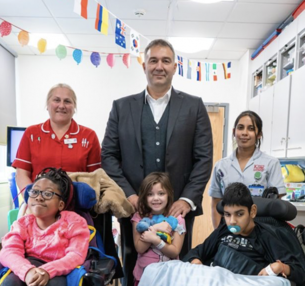 His company Imperium Investments is working with St George’s Hospital to create a safe space for kids to recover from treatment in the open air
